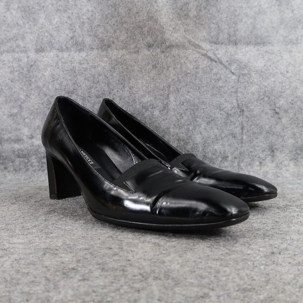 Sesto Meucci shoes Womens 7.5 Pump Heels Patent Leather Fashion Classic Modern